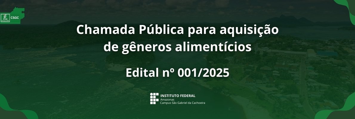 Chamada Pública para aquisição de gêneros alimentícios